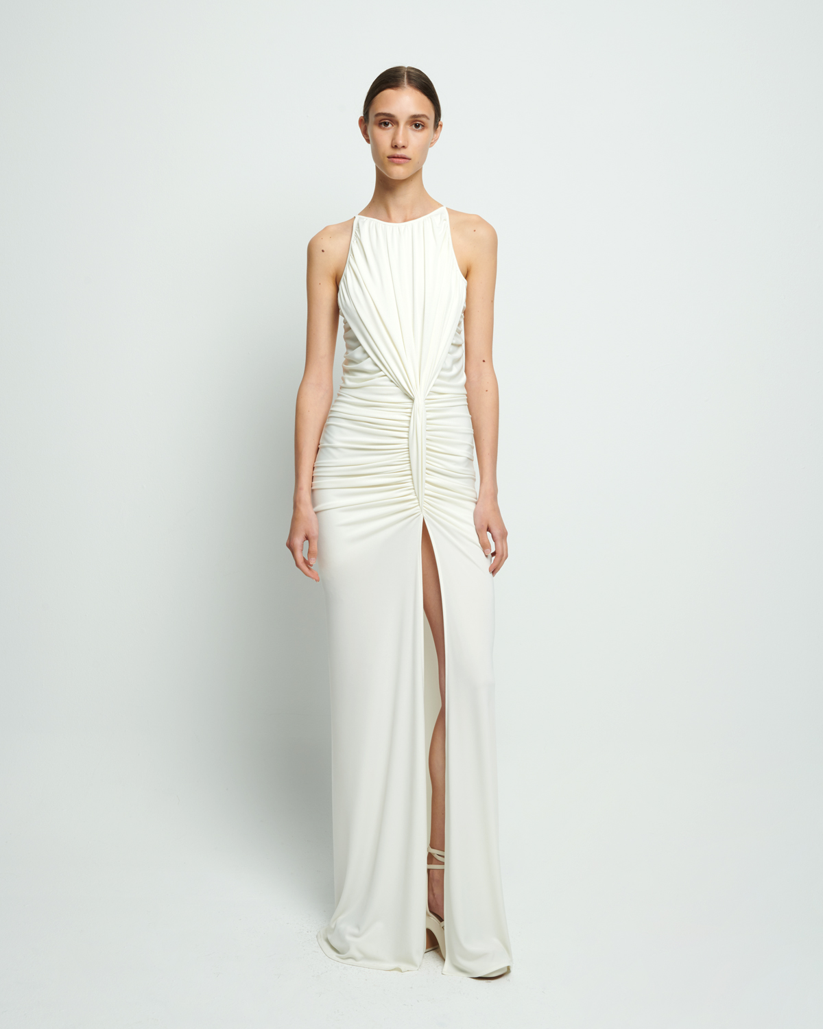 RICK OWENS Draped stretchjersey gown  NETAPORTER